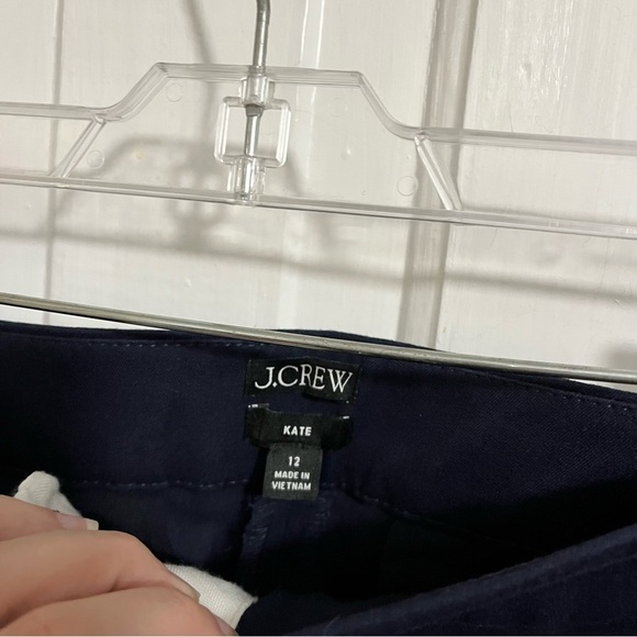 J. Crew Kate Straight Leg Pants Bi-Stretch Cotton Blend Navy Size 12 Y - Picture 4 of 9